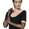 Netzhandschuhe Lang Mit Spiderweb Muster