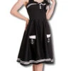 Matrosen Petticoatkleid Schwarz