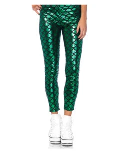 Grüne Fischschuppen Leggings
