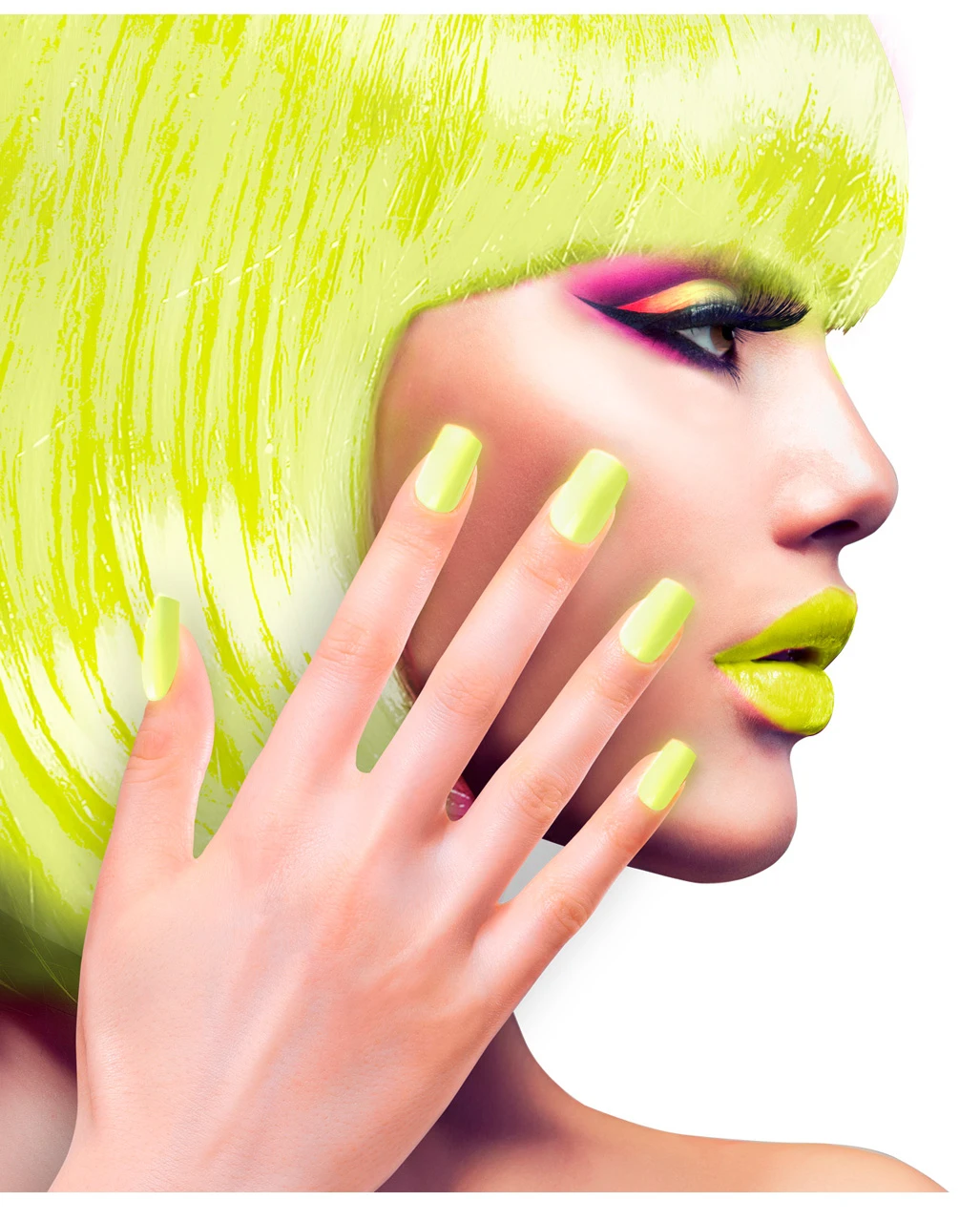 Airbrush Fingernägel Neon Gelb 3 Airbrush Fingernägel Neon Gelb