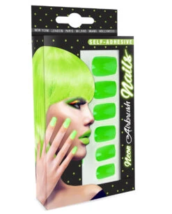 Airbrush Fingernägel Neon Grün 7 Airbrush Fingernägel Neon Grün -FaschingFreude Verkäufe neon airbrush fingernaegel neon gruen neon fingernails neon green falsche fingernaegel 36697 03