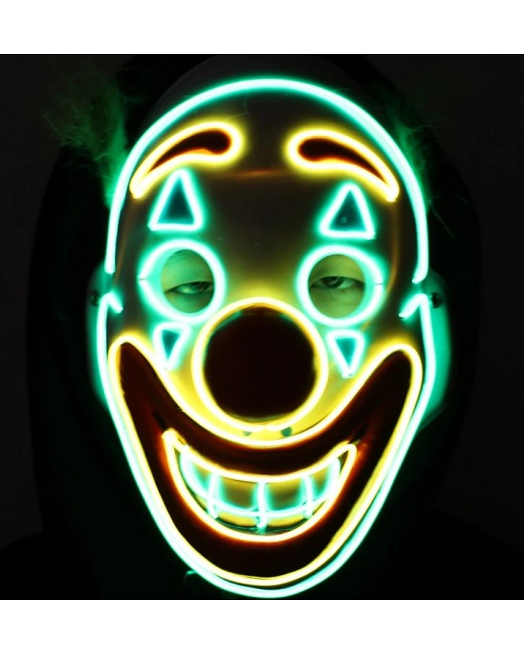 Beleuchtete Clown LED Maske 4 Beleuchtete Clown LED Maske – Bild 2