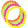 Neon Perlenarmband 4er Set -FaschingFreude Verkäufe neonperlenarmband perlenarmband in neonfarben 80er jahre modeschmuck 80ies party 23155 2