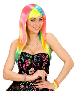 Neon Perlenarmband 4er Set -FaschingFreude Verkäufe neonperlenarmband perlenarmband in neonfarben 80er jahre modeschmuck 80ies party 23155 4