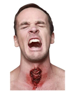 Luftröhrenschnitt Latexapplikation