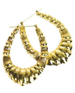 Goldene Hip Hop Ohrringe