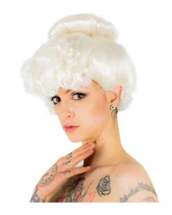 Antike Damenperücke Weiß