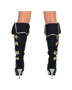 Gold-schwarze Piraten Stiefel 9 Gold-schwarze Piraten Stiefel -FaschingFreude Verkäufe piraten stiefel schwarz gold musketier kostuemschuhe pirate costume boots 35687 3