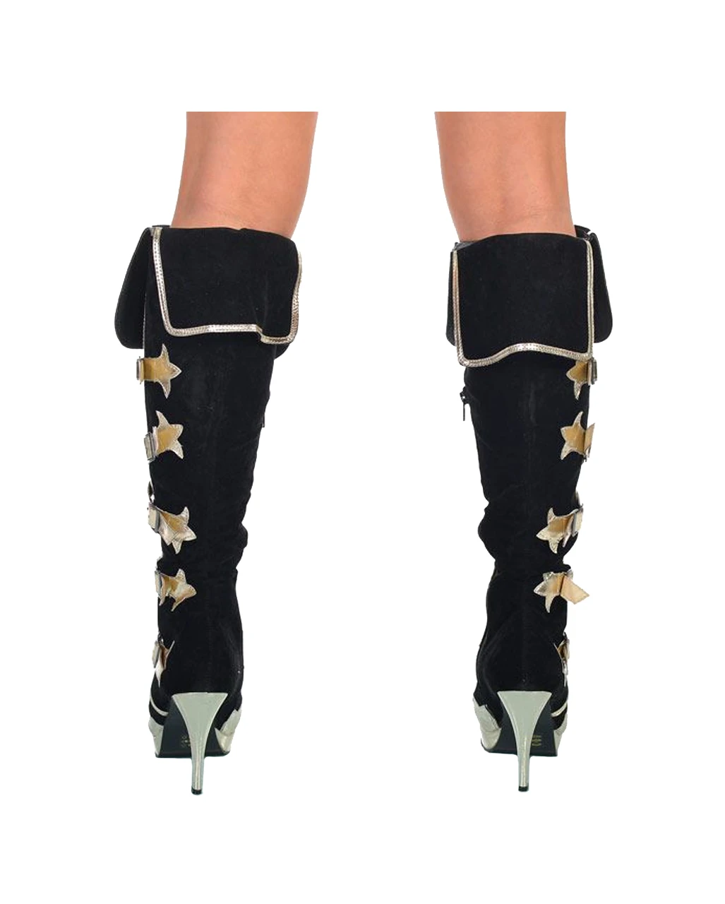 Gold-schwarze Piraten Stiefel 6 Gold-schwarze Piraten Stiefel – Bild 4
