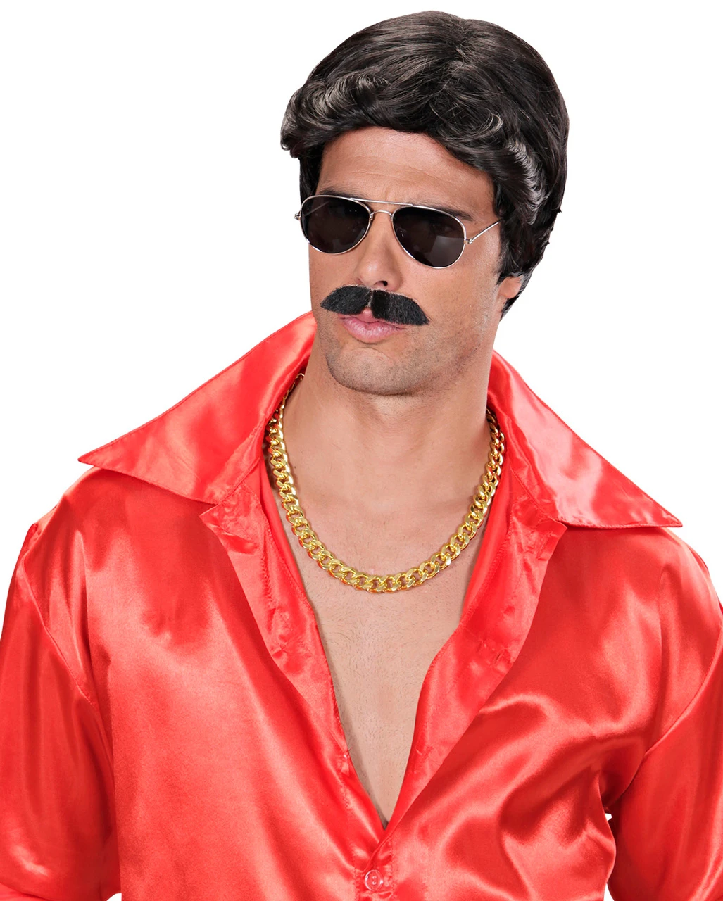 Playboy Herrenperücke Mit Schnäuzer Schwarz 5 Playboy Herrenperücke Mit Schnäuzer Schwarz – Bild 3