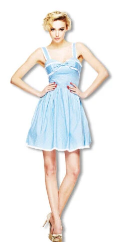 Pünktchenkleid Mit Schleife