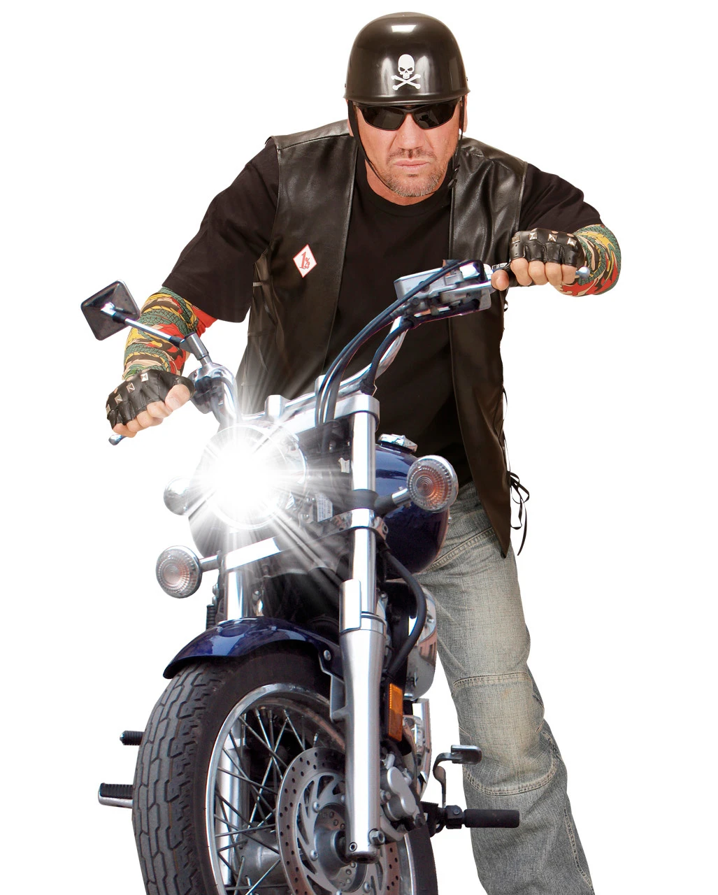 Rocker & Biker Handschuhe Mit Nieten 6 Rocker & Biker Handschuhe Mit Nieten – Bild 4