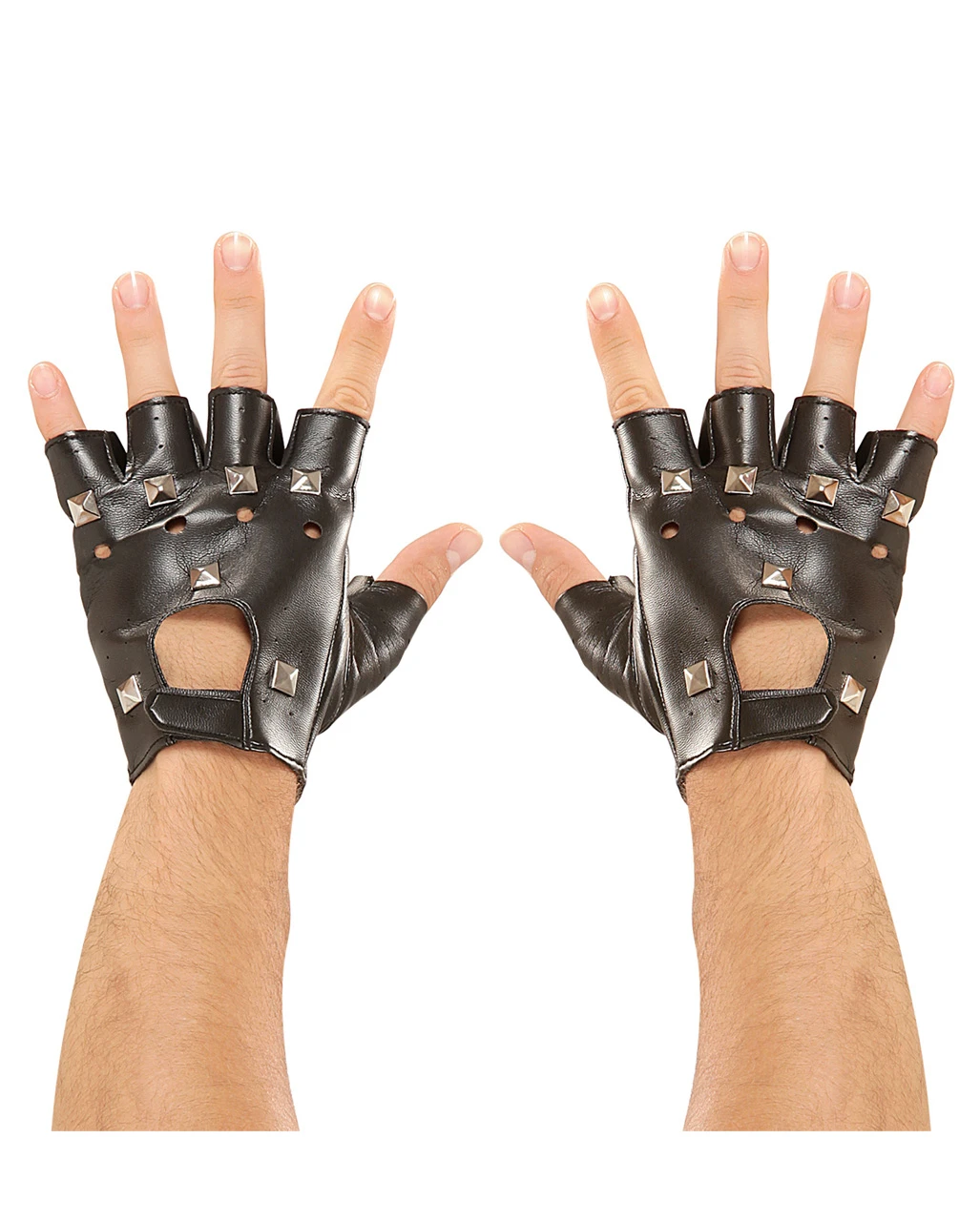 Rocker & Biker Handschuhe Mit Nieten 3 Rocker & Biker Handschuhe Mit Nieten