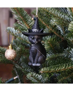 Purrah Hexenkatze Christbaumkugel 11cm -FaschingFreude Verkäufe purrah hexenkatze weihnachtskugel gothic christbaumkugel purrah witch cat hanging ornament 51092 07