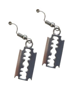 Silberne Rasierklingen Ohrringe