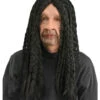 Rasta Maske Mit Schwarzen Rasta Zöpfen -FaschingFreude Verkäufe rasta maske mit dreadlocks reggae maske mit zoepfen kiffer maske mit haaren 24300