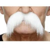 Weißer Riesenschnurrbart -FaschingFreude Verkäufe riesenschnurrbart weiss faschingsbart zum ankleben selbstklebender schnauzer self adhesivebeard white 26066