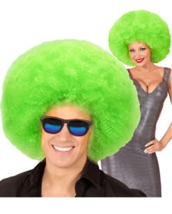 XL Afro Perücke Grün