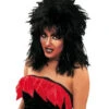 Schwarze Rocker Langhaarperücke