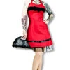 50er Jahre Kleid Rot