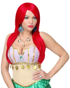 Rote Damen Langhaarperücke "Jessica" -FaschingFreude Verkäufe rote cosplay langhaar peruecke jessica red cosplay wig meerjungfrauen peruecke faschingsperuecke 36538 03