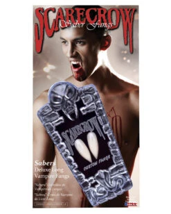 Scarecrow Vampirzähne XL -FaschingFreude Verkäufe scarecrow vampireckzaehne extra lang lange dracula zaehne blutige vampierzaehne 13905 01