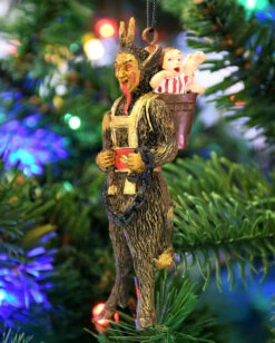 Spooky Krampus Zwillinge Christbaumkugel 10cm -FaschingFreude Verkäufe scary krampus weihnachtskugel halloween und horror weihnachtsdeko krampus hanging ornament 54758 5