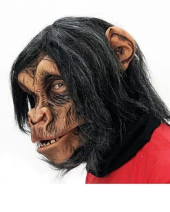 Schimpansen Maske Deluxe -FaschingFreude Verkäufe schimpansen maske affenmaske chimp mask tiermaske 14243 03