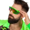 80er Jahre "Schnelle Brille" Grün 1 80er Jahre "Schnelle Brille" Grün -FaschingFreude Verkäufe schnelle brille 80er jahre style gruen quick glasses 80s style green schutzbrille fasching 54340