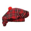 Karierte Schotten Mütze Rot -FaschingFreude Verkäufe schottenmuetze rot kariert schotten kostuem zubehoer faschings huete 29565