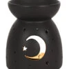 Schwarzer Duftöl Teelichthalter Mit Mond & Sterne 1 Schwarzer Duftöl Teelichthalter Mit Mond & Sterne -FaschingFreude Verkäufe schwarze duftlampe mit mond und sterne black mystical moon cut out oil burner 50997 01