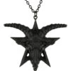 Schwarze Baphomet Gothic Halskette