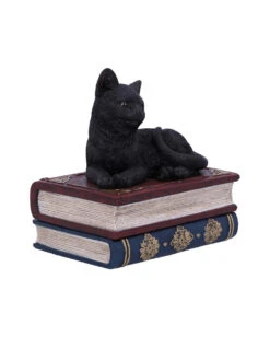 Schwarze Katze Auf Hexenbücher Box 11,7cm -FaschingFreude Verkäufe schwarze katze auf zauberbuecherbox black salems cat on spellbook box halloween tischdekoration 50947 03
