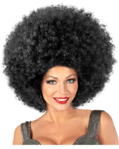 Schwarze Ultra Afro Perücke Unisex -FaschingFreude Verkäufe schwarze mega afro peruecke unisex schwarze ultra lockenperuecke faschingsperuecke black mega afro wig 39699 002
