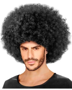 Schwarze Ultra Afro Perücke Unisex -FaschingFreude Verkäufe schwarze mega afro peruecke unisex schwarze ultra lockenperuecke faschingsperuecke black mega afro wig 39699 003