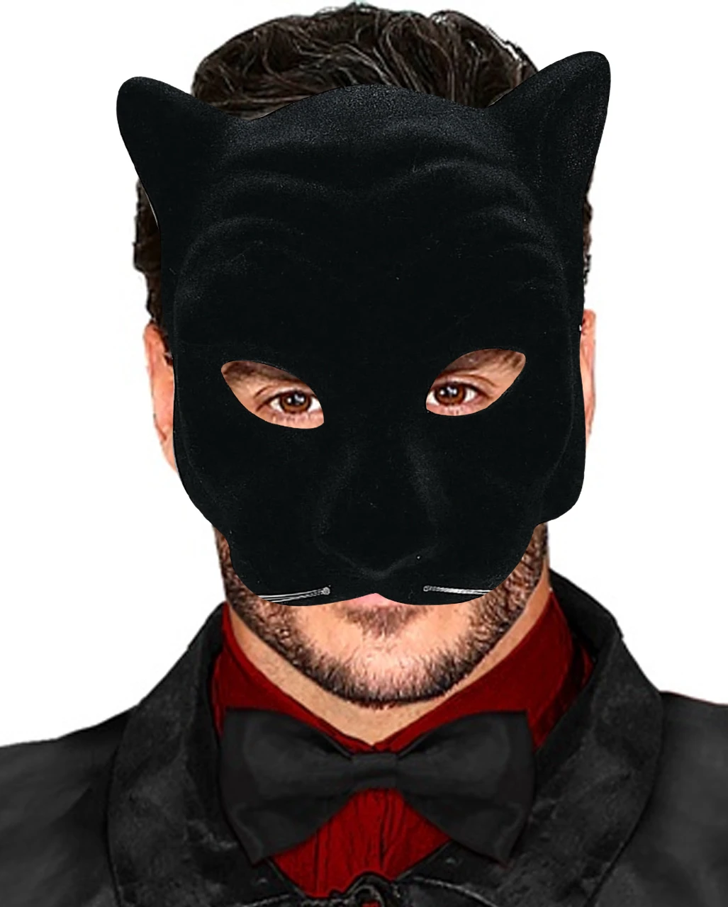 Schwarzer Panther Gesichtsmaske 4 Schwarzer Panther Gesichtsmaske – Bild 2