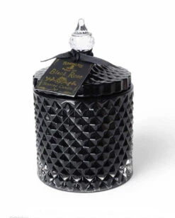Schwarze Rose Gothic Duftkerze Im Antik Glas Large