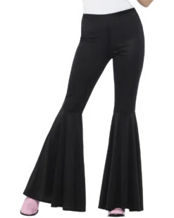 Schwarze Damen Schlaghose