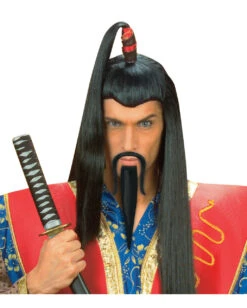 Dschinghis Khan Bart Schwarz -FaschingFreude Verkäufe schwarzer chinesen bart chinesen schnurrbart und spitzbart chinese beard 36732 02