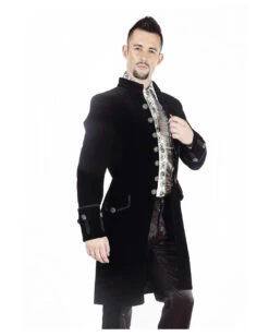 Schwarzer Samt Gothic Herren Mantel Aristokrat 10 Schwarzer Samt Gothic Herren Mantel Aristokrat -FaschingFreude Verkäufe schwarzer gothic aristokrat samt mantel gothic mantel black velvet mens coat gothic mode 54366 02