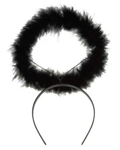 Schwarzer Heiligenschein -FaschingFreude Verkäufe schwarzer heiligenschein mit maraboufedern schwarzer gothic engel weihnachtskostuem 24784 03