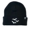 Schwarze Beanie Mütze Mit Fledermäusen