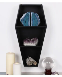 Schwarzes Sarg Regal Mit 2 Böden 50cm 9 Schwarzes Sarg Regal Mit 2 Böden 50cm -FaschingFreude Verkäufe schwarzes gothic sarg regal black gothic coffin shelf gothic wohnaccessoire gothic deko 50680 03