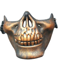 Totenkopf Halbmaske Bronze