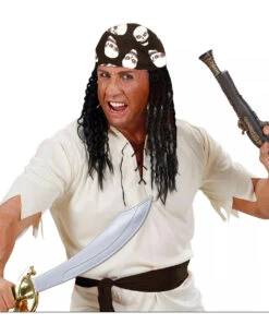 Skull Bandana Kopftuch -FaschingFreude Verkäufe skull bandana kopftuch piratenkopftuch rocker kostuem zubehoer seeraeuber tuch 17215 003