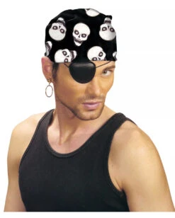 Skull Bandana Kopftuch -FaschingFreude Verkäufe skull bandana kopftuch piratenkopftuch rocker kostuem zubehoer seeraeuber tuch 17215 005