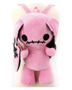 Plüsch Rucksack Skull Bunny -FaschingFreude Verkäufe skull bunny pluesch rucksack skull bunny plush backpack gothic accessoire hase 54843 4