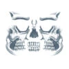 Totenkopf Tattoo -FaschingFreude Verkäufe skull face tattoo klebetattoo fuer das gesicht klebetaetowierung 23680
