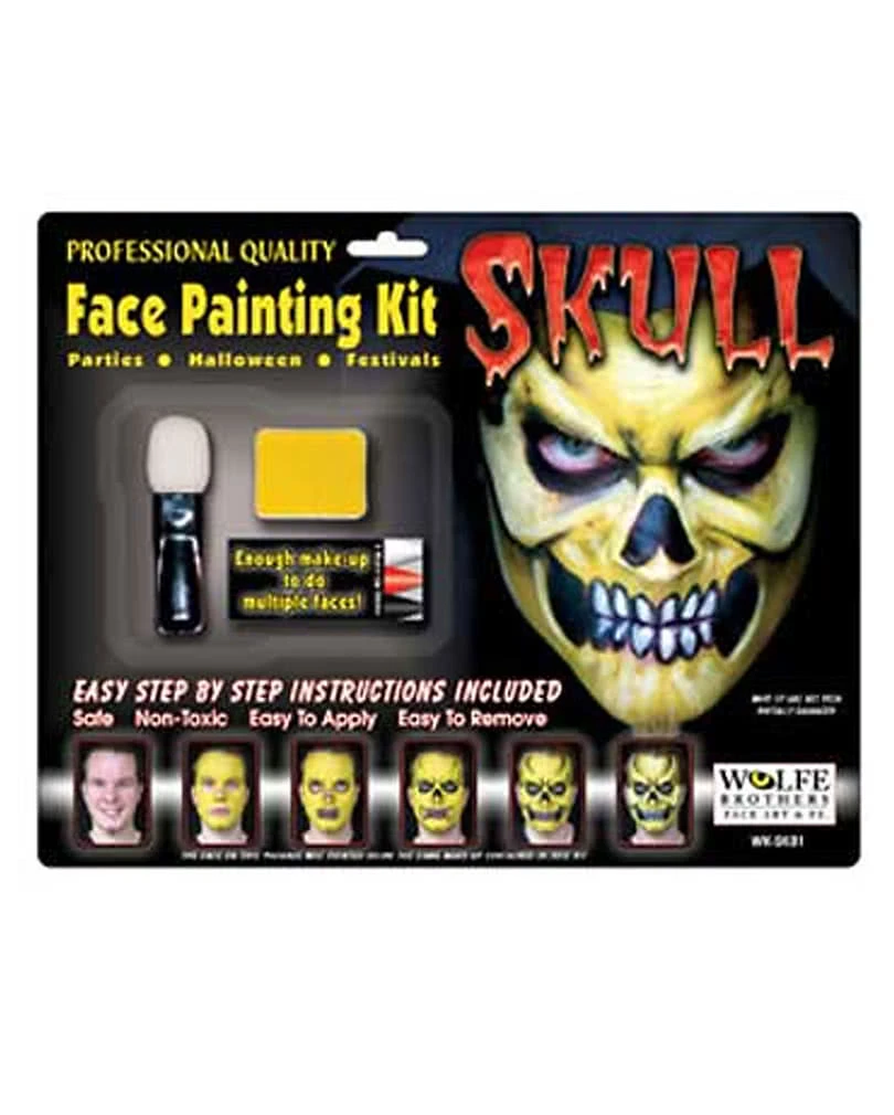 Skull Make Up Komplett Set 3 Skull Make Up Komplett Set