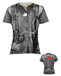 Soldaten T-Shirt Mit Photo Print -FaschingFreude Verkäufe soldaten t shirt mit 3d druck soldaten kostuem mit photodruck army t shirt with 3d photo print 36739 02